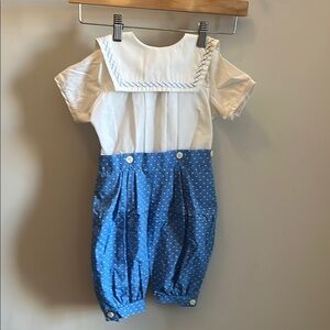 Monday’s Child Outfit Pants & Top Special Occasion Polka Dots 3T Short Sleeves